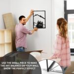 Art3d Black Metal Wall art, 4 Pieces Wall Decor for Living Room Bedroom Hallway Hotel, Natural Mountain Pattern Wall Art Style, Line Art Wall Décor - Image 6