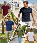 Little Beauty 5 Pack Men's T-Shirts Crew Neck Short Sleeve Cotton Tee Casual Summer Tops - Image 7