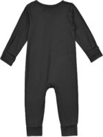 Aablexema Baby Footless Pajamas Zipper with Mitten, Rayon from Bamboo, Infant Long Sleeve Romper Pjs - Image 4