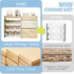Toy Storage Organizer for Kids, 9-Bin Toy Organizer with 2-Drawers, Movable Toy Chest and Top Rack, Multifunctional Kids Bookshelf and Toy Storage for Playroom, Bedroom, Nursery, White - Image 7
