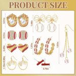Quelay 8 Pairs Sports Earrings for Women Jewelry Gifts for Sport Lovers Mom Ladies Game Day Accessories - Image 3