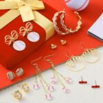 Quelay 8 Pairs Sports Earrings for Women Jewelry Gifts for Sport Lovers Mom Ladies Game Day Accessories - Image 4