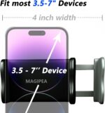 MAGIPEA Cell Phone Clip Bed Stand Holder, with Grip Flexible Long Arm Gooseneck Bracket Mount Clamp for Desk, Compatible with iPhone 17/16 Pro Max, 15, 14 or Other 3.5-7" Devices (Black) - Image 5