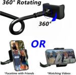 MAGIPEA Cell Phone Clip Bed Stand Holder, with Grip Flexible Long Arm Gooseneck Bracket Mount Clamp for Desk, Compatible with iPhone 17/16 Pro Max, 15, 14 or Other 3.5-7" Devices (Black) - Image 7