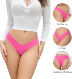 DEANGELMON Women Seamless Bikini Cheeky Underwear Invisible No Show Panties V-Waist Hipster Ladies Soft Stretch Multi Pack - Image 4