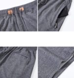 QPNGRP Mens Shorts Casual Drawstring Zipper Pockets Elastic Waist - Image 5
