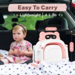 AVIDOR Baby Bathtub,Collapsible Bathtub for Newborn to Toddler,Durable Essential Infant Bath Tub,Portable Travel Baby Tub with Soft Cushion,No-Slip Hanging and Detachable(Pink) - Image 7