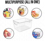 Clear storage organizer bins, Kitchen Cabinet Organizers and Storage Baskets Pantry Fridge Containers for Organizing Cabinet Organization Perfect for, Foods, Snacks, Chips, Vitamin, Spices, Makeup - Image 7