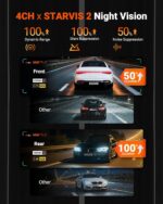 Vantrue N5S 4 Channel 360 Degree 2.7K Dash Cam, 4CH STARVIS 2 Night Vision, 2.7K+1080P*2+1440P Front Rear Inside Dashcam, 24/7 Buffered Parking Mode, WiFi, Voice Control, Dual GPS, Support 1TB Max - Image 4