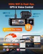 Vantrue N5S 4 Channel 360 Degree 2.7K Dash Cam, 4CH STARVIS 2 Night Vision, 2.7K+1080P*2+1440P Front Rear Inside Dashcam, 24/7 Buffered Parking Mode, WiFi, Voice Control, Dual GPS, Support 1TB Max - Image 7