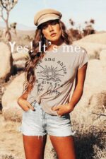 Women Mountain Sunrise Adventure Shirt Hiking Camping Workout T Loose Fit Activewear Rise and Shine Give God The Glory Shirt - Image 3