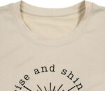 Women Mountain Sunrise Adventure Shirt Hiking Camping Workout T Loose Fit Activewear Rise and Shine Give God The Glory Shirt - Image 4