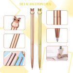 Outus 8 Pieces Owl Metal Ballpoint Pens, School Stationery Office Supplies, Cute Easter Supplies, Black Ink (4 Colors) - Image 4