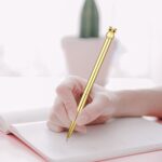 Outus 8 Pieces Owl Metal Ballpoint Pens, School Stationery Office Supplies, Cute Easter Supplies, Black Ink (4 Colors) - Image 8