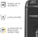 Fellowes Powershred 99Ci 18-Sheet 100% Jam-Proof Heavy Duty Crosscut Paper Shredder Machine for Office and Home, Black/Gray 3229904 - Image 6