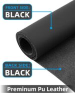 Small Desk Mat,Leather Desk Pad Protector,Desk Mouse pad,Office Desk mat,Laptop Mat for Desk, Non-Slip PU Leather Desk Blotter,Waterproof Desk Writing Pad for Office/Home(23.6"x13.8",Black) - Image 3