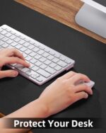 Small Desk Mat,Leather Desk Pad Protector,Desk Mouse pad,Office Desk mat,Laptop Mat for Desk, Non-Slip PU Leather Desk Blotter,Waterproof Desk Writing Pad for Office/Home(23.6"x13.8",Black) - Image 4