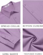 COOFANDY Men's Casual Button Down Long Sleeve Untucked Denim Dress Shirt - Image 6