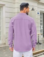 COOFANDY Men's Casual Button Down Long Sleeve Untucked Denim Dress Shirt - Image 7