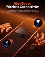 ACEMAGICIAN Kron Mini K1 Mini PC Gaming, AMD Ryzen 5 7430U (equiv to 5850U, 6C/12T, Up to 4.3Ghz), 16GB DDR4 512GB SSD Mini PC Computers Micro Desktop PC 4K Triple Display WiFi6 BT5.2 - Image 8