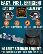 Pocket Chainsaw Survival Gear Supplies - Hand Chain Saw for Camping, Hiking & Backpacking - Manual Wire Saw for Trees - Portable Survival Equipment - Bushcraft Gear & Prepper Supplies Military - Image 3