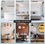 CHGCRAFT Bow Wall Clock 12 Inch Cherry Clock Battery Operated Silent Non Ticking Round Decorative Clocks for Home Office Decoration - Image 4