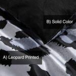 A Nice Night Leopard Printed，Silver Grey Satin Silky Soft Quilt Sexy Luxury Super Soft Microfiber Comforter Quilt Bedding Comforter Set Full/Queen, Light Weighted (Silver, Queen(88-by-88-inches)) - Image 5