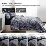 A Nice Night Leopard Printed，Silver Grey Satin Silky Soft Quilt Sexy Luxury Super Soft Microfiber Comforter Quilt Bedding Comforter Set Full/Queen, Light Weighted (Silver, Queen(88-by-88-inches)) - Image 10