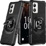for Celero 5G SC Case with Screen Protector,Celero5g SC Phone Case Magnetic Ring Stand Military Grade Rugged Frosted PC Back Soft Silicone Shockproof Cover for Celero 5g SC Black - Image 8