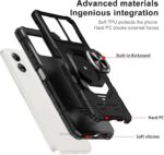for Celero 5G SC Case with Screen Protector,Celero5g SC Phone Case Magnetic Ring Stand Military Grade Rugged Frosted PC Back Soft Silicone Shockproof Cover for Celero 5g SC Black - Image 4