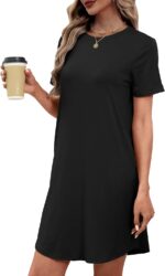 Bluetime Womens T Shirt Dresses Casual 2026 Summer Short Sleeve Loose Vacation Dress with Pockets - Image 4