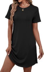 Bluetime Womens T Shirt Dresses Casual 2026 Summer Short Sleeve Loose Vacation Dress with Pockets - Image 6