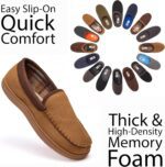 Fruit of the Loom Men’s Memory Foam House Slippers Indoor Outdoor – Microsuede Venetian Cozy Warm Men’s Slippers Plush House Shoes, Sizes 7-14 - Image 6