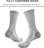 JOYNÉE 5/10 Pair Mens Lightweight Breathable Cushioned Athletic Crew Socks for Men Moisture Wicking Work Running Size 9-12-15 - Image 5