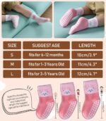 LANLEO Baby Non Slip Socks with Grippers Toddler Girls Boys Kids Grip Cotton Socks 6 Months-5 Year Old - Image 7