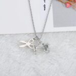 MYOSPARK Sewing Machine Necklace With Message Card Scissors Charm Jewelry Sewing Gift for Quilter Seamstress (Sewing Scissors NL) - Image 7