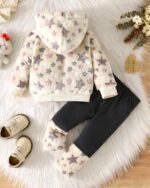 Jecson Toddler Baby Girl Clothes: Soft Fleece & Thermal Outfits Set Animal Pattern Hoodie & Pants Cute Winter Home Out 6M-4Y - Image 10
