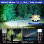 Esgofo Flashlights High Lumens 10000 Rechargeable, Super Bright Handheld LED Flash Light, Powerful Emergency Linternas, Waterproof, Long Lasting, for Hiking Camping Gift - Image 3