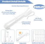 CeeVian Adjustable Drapery Pins Plastic Curtain Hooks Ratchet System Curtain Hooks Curtain Pleat Hooks for Window Curtain, Door Curtain, Shower Curtain (85mm/3.35inch) (30) - Image 4