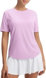 baleaf Women's Workout Tops Short Sleeve Mesh Back Quick Dry Breathable UPF 50+ Athletic Shirts for Running Gym Hiking Tee - Image 3