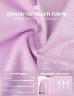 baleaf Women's Workout Tops Short Sleeve Mesh Back Quick Dry Breathable UPF 50+ Athletic Shirts for Running Gym Hiking Tee - Image 4