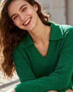 Emerald Green Eye Necklace 14K Gold Plated Teardrop Eye Pendant Necklaces for Women Adjustable Chain Green Crystal Protection Jewelry Gift - Image 3