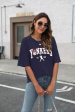 Game Day Shirt Baseball Shirts Women Oversized Baseball Team Graphic Tshirt Baseball Fan Shirt Casual Short Sleeve Tee Tops - Image 3