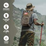 Maelstrom Hydration Hiking Backpack with 2L/3L Water Bladder, High Flow Bite Valve Water Backpack Men Women Lightweight Insulation for Hiking, Cycling, Running, Climbing, Camping - Image 7
