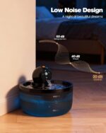 Cat Water Fountain Wireless Cordless: Cat Fountain for Drinking Battery Operated - 88oz/2.6L Black Pet Water Fountain Rechargeable - Quiet Cats Water Bowl Dispenser with Motion Sensor - Small Animals - Image 4