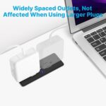 CCCEI Recessed Power Strip with Outlet and USB C Ports, Furniture Flush Mount Power Strip, Small Desk Hidden Outlet for Conference Table, Nightstand, Black, 6FT. - Image 7