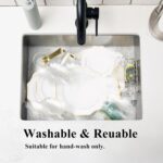 WDF 350Pcs Clear and Gold Plastic Plates - Heavy Duty Clear Plates Disposable - Gold Dinnerware Sets of 100 Plastic Plate 150Silverware 50 Cups 50 Napkins for Wedding Baby Shower Spring - Image 8