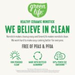 GreenLife 16 Piece Nonstick Cookware Set, Soft Grip Non-Toxic PFAS-Free Ceramic Pots & Pans, Dishwasher & Oven Safe, Frying, Sauce, Saute, Utensils, Glass Lids, Stay-Cool Handles, Wobble Free, Gray - Image 10