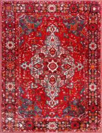 SAFAVIEH Vintage Hamadan Collection Area Rug - 8' x 10', Red & Multi, Oriental Traditional Persian Design, Non-Shedding & Easy Care, Ideal for High Traffic Areas in Living Room, Bedroom (VTH222A) - Image 4