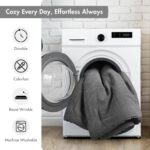 Woolrich Twin Comforter Set Cotton Stone Washed, Oversized Comforters Twin Size Bed, All Season Down Alternative Overfilled Twin Size Comforter, McKenzie, Twin/Twin XL Grey 2 Piece - Image 8